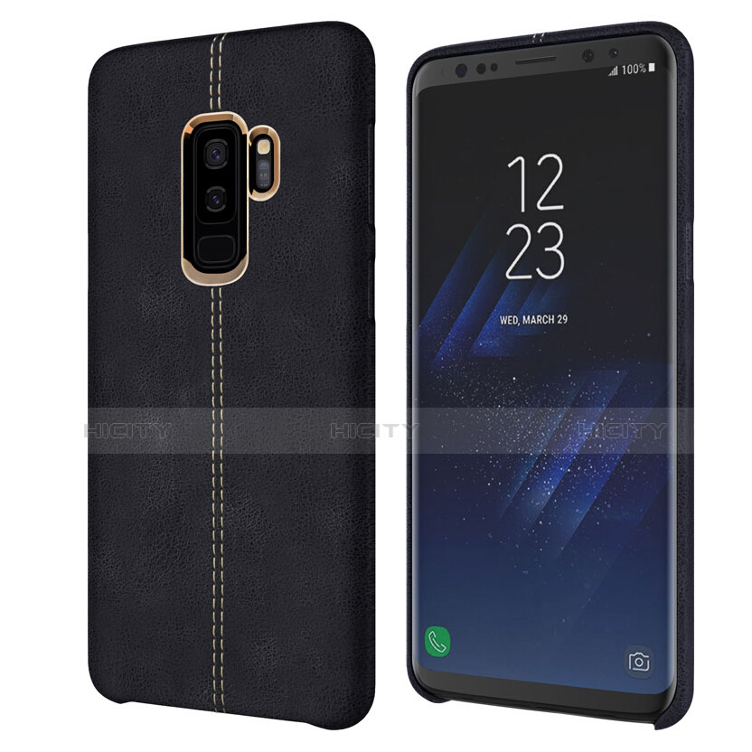 Custodia Lusso Pelle Cover per Samsung Galaxy S9 Plus Nero