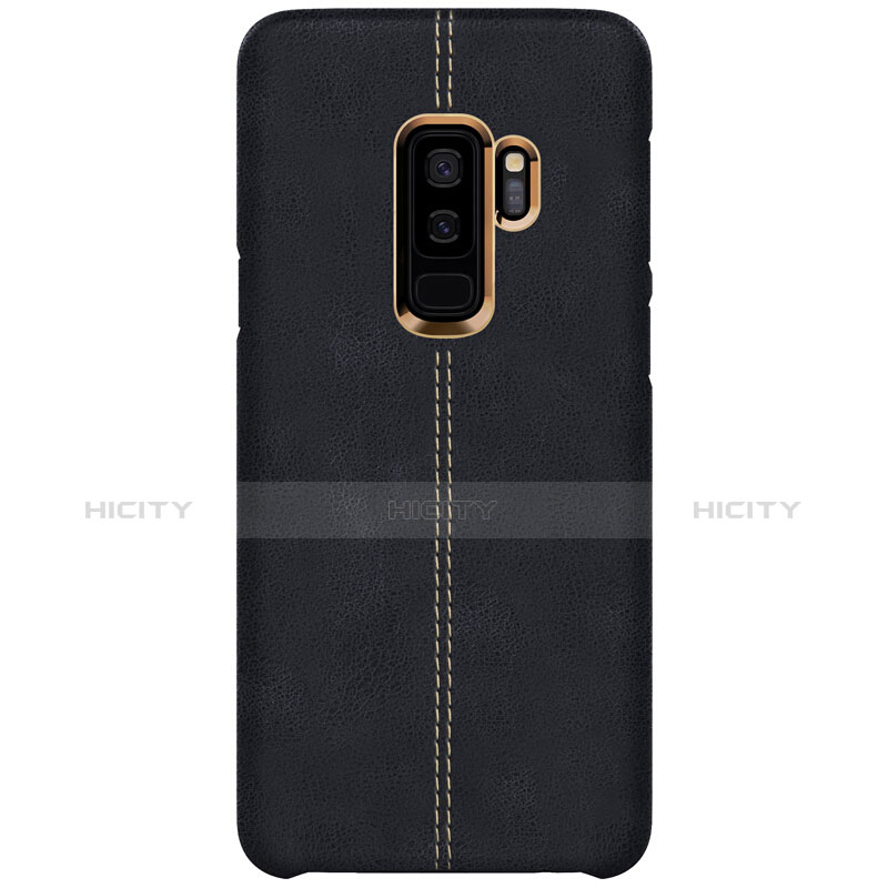 Custodia Lusso Pelle Cover per Samsung Galaxy S9 Plus Nero