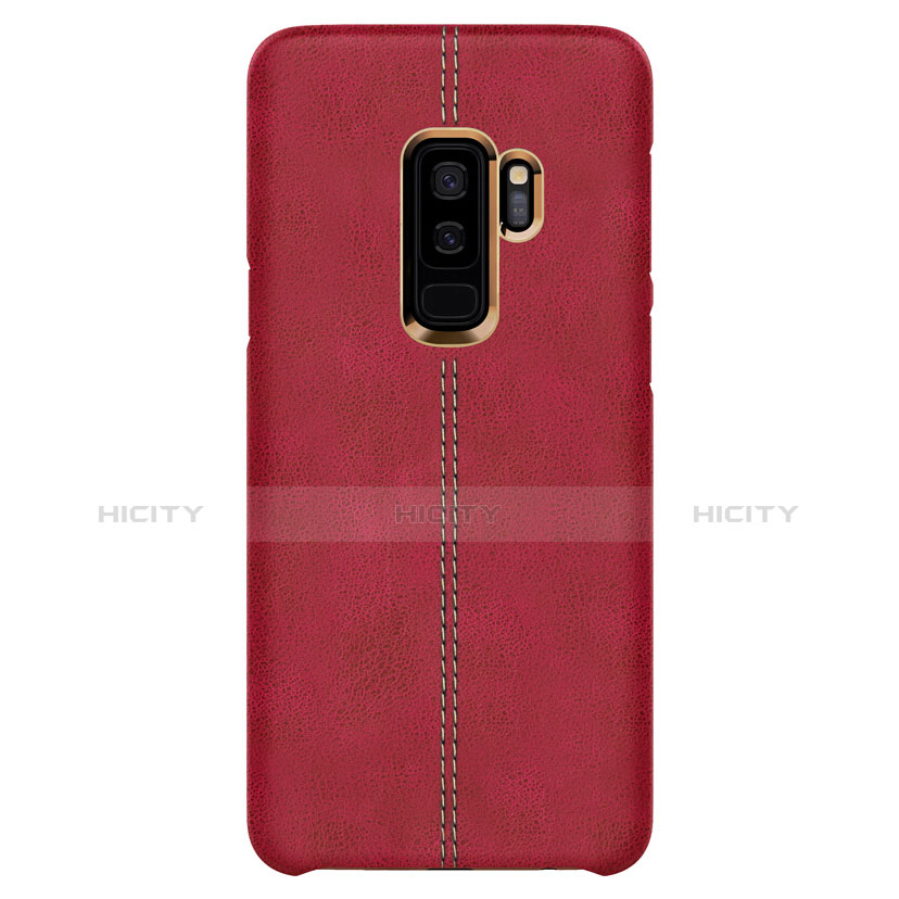 Custodia Lusso Pelle Cover per Samsung Galaxy S9 Plus Rosso