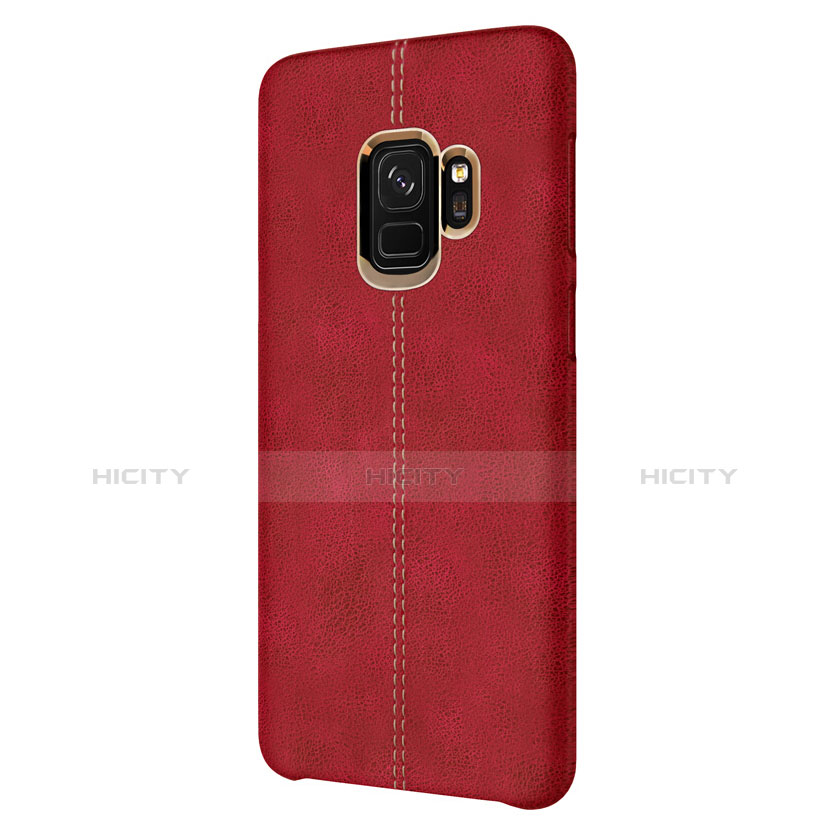 Custodia Lusso Pelle Cover per Samsung Galaxy S9 Rosso