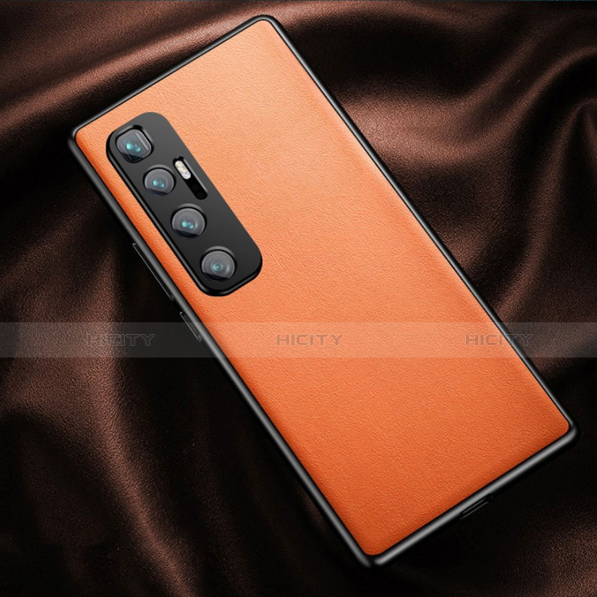 Custodia Lusso Pelle Cover per Xiaomi Mi 10 Ultra Arancione
