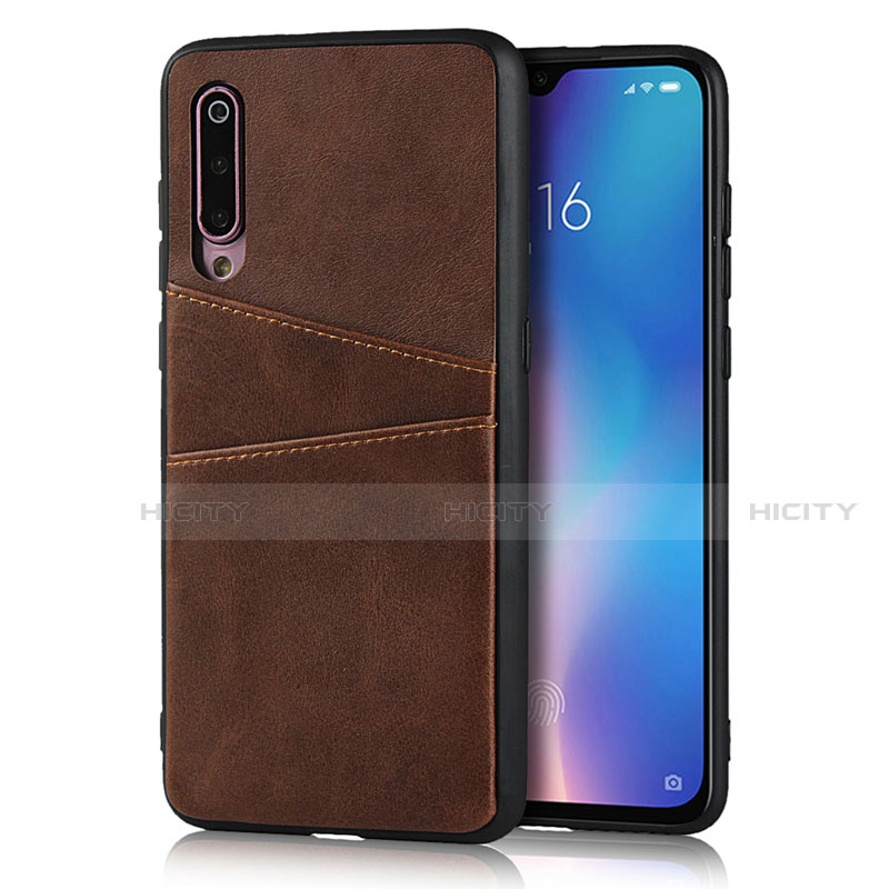 Custodia Lusso Pelle Cover per Xiaomi Mi 9 Lite Marrone