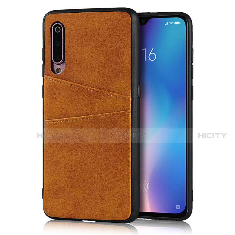 Custodia Lusso Pelle Cover per Xiaomi Mi 9 Pro 5G Arancione