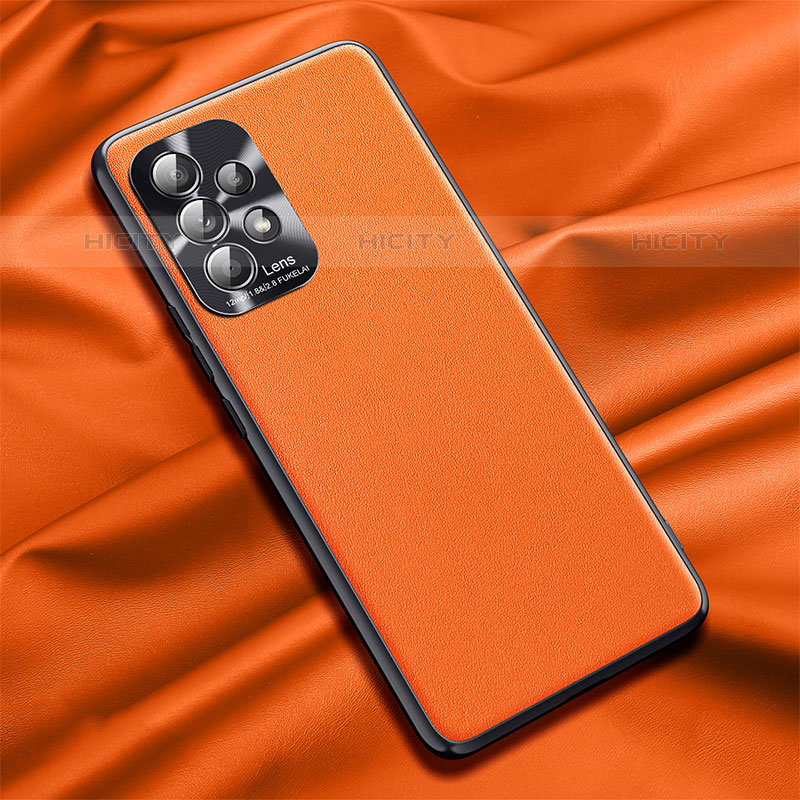 Custodia Lusso Pelle Cover QK1 per Samsung Galaxy M32 5G Arancione