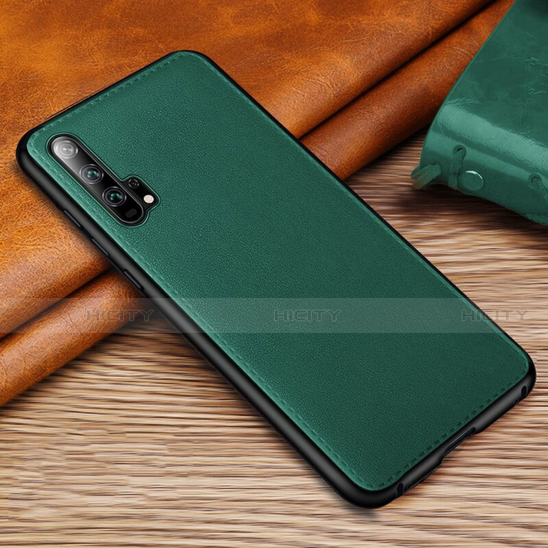 Custodia Lusso Pelle Cover R01 per Huawei Honor 20 Pro Verde