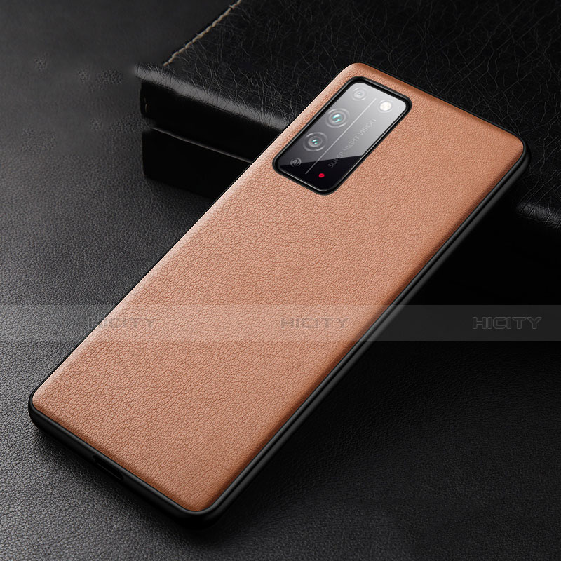 Custodia Lusso Pelle Cover R01 per Huawei Honor X10 5G Arancione