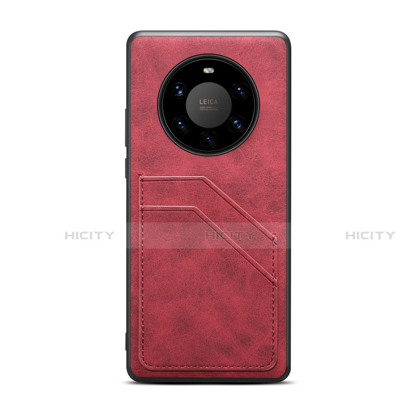 Custodia Lusso Pelle Cover R01 per Huawei Mate 40 Pro+ Plus Rosso