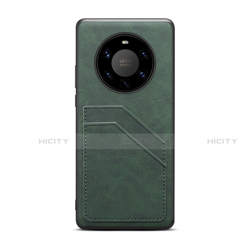 Custodia Lusso Pelle Cover R01 per Huawei Mate 40 Pro+ Plus Verde Notte