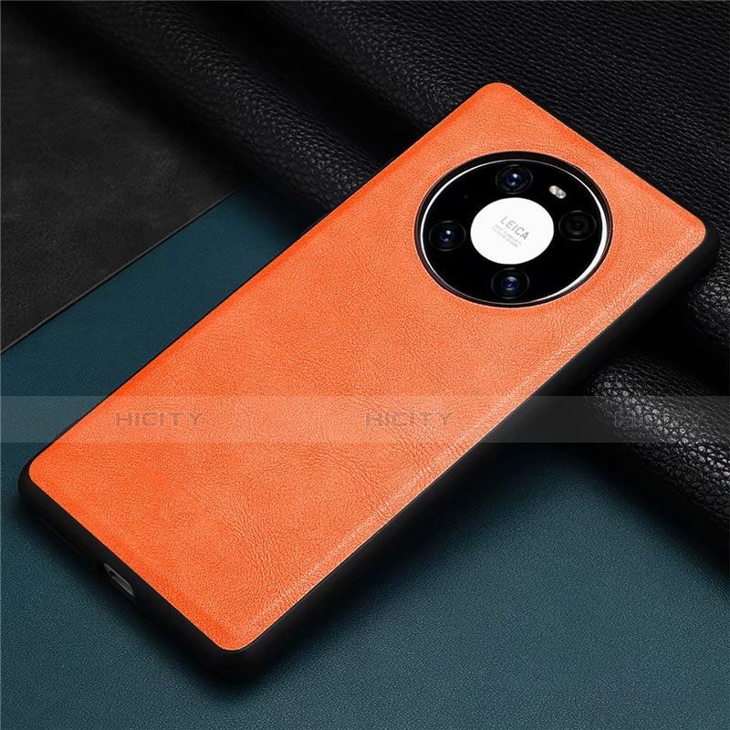 Custodia Lusso Pelle Cover R01 per Huawei Mate 40E 5G Arancione