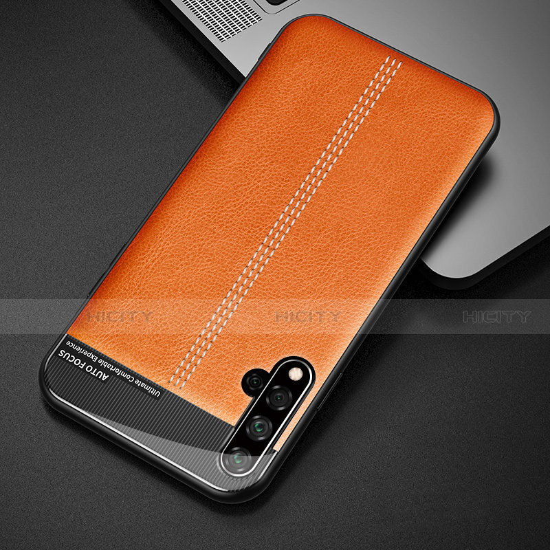 Custodia Lusso Pelle Cover R01 per Huawei Nova 5 Pro Arancione