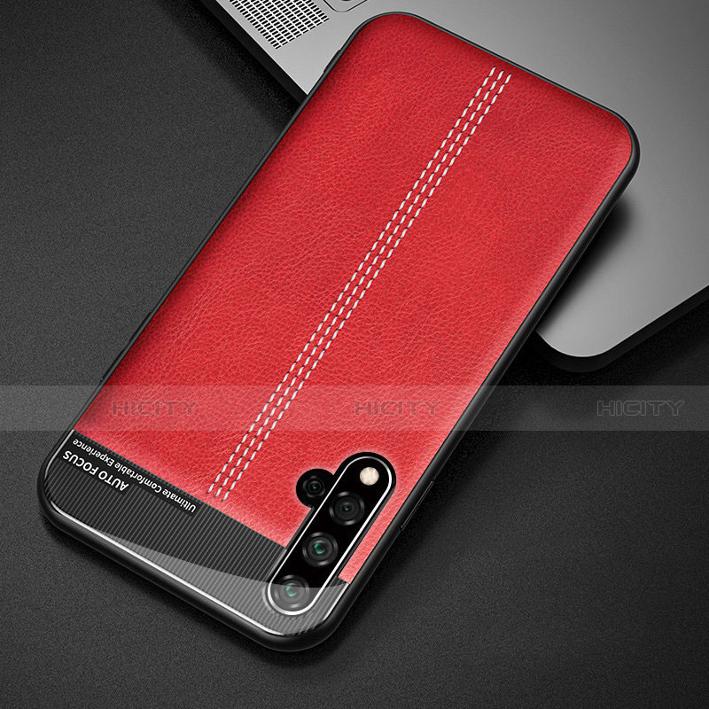 Custodia Lusso Pelle Cover R01 per Huawei Nova 5 Rosso