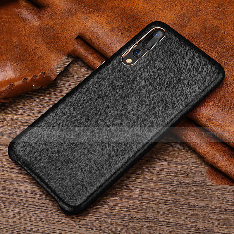 Custodia Lusso Pelle Cover R01 per Huawei P20 Pro Nero