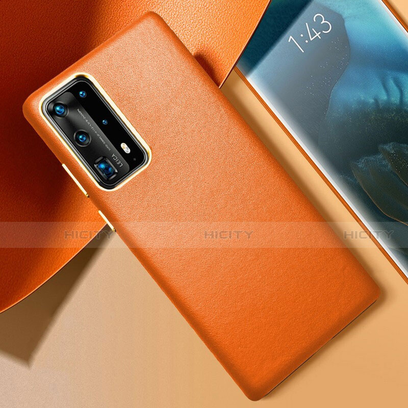 Custodia Lusso Pelle Cover R01 per Huawei P40 Pro+ Plus Arancione