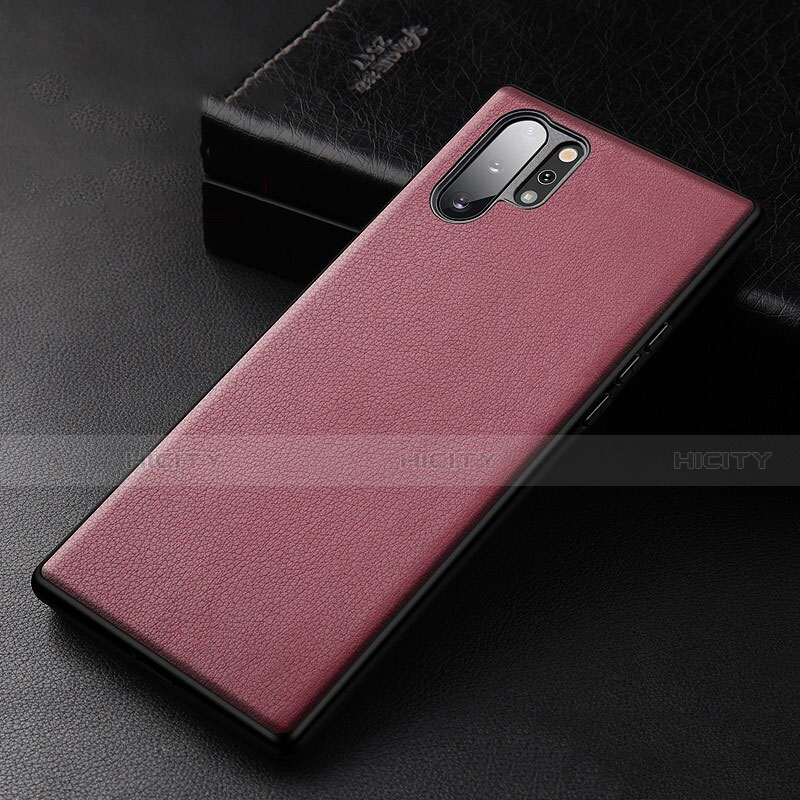 Custodia Lusso Pelle Cover R01 per Samsung Galaxy Note 10 Plus 5G Rosso