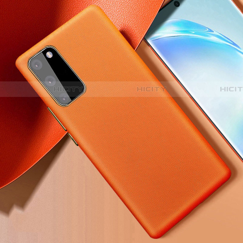 Custodia Lusso Pelle Cover R01 per Samsung Galaxy S20 5G Arancione