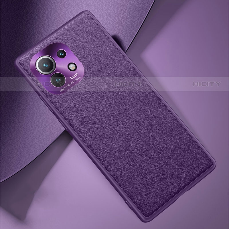 Custodia Lusso Pelle Cover R01 per Xiaomi Mi 11 Lite 5G Viola