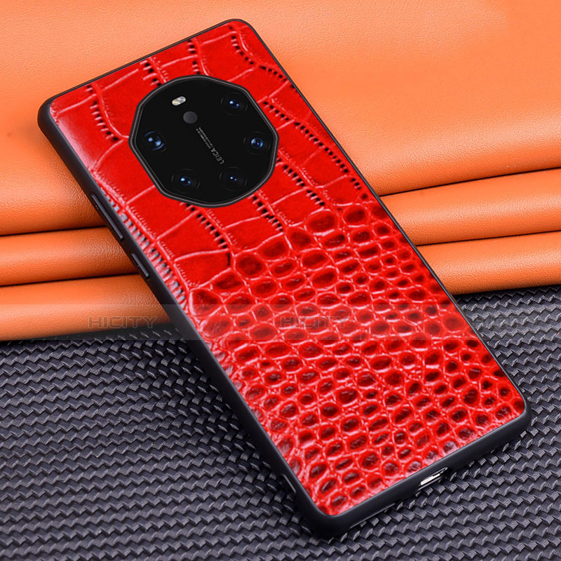 Custodia Lusso Pelle Cover R02 per Huawei Mate 40 RS Rosso