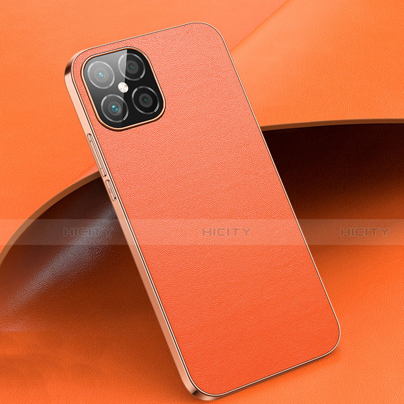 Custodia Lusso Pelle Cover R02 per Huawei Nova 8 SE 5G Arancione