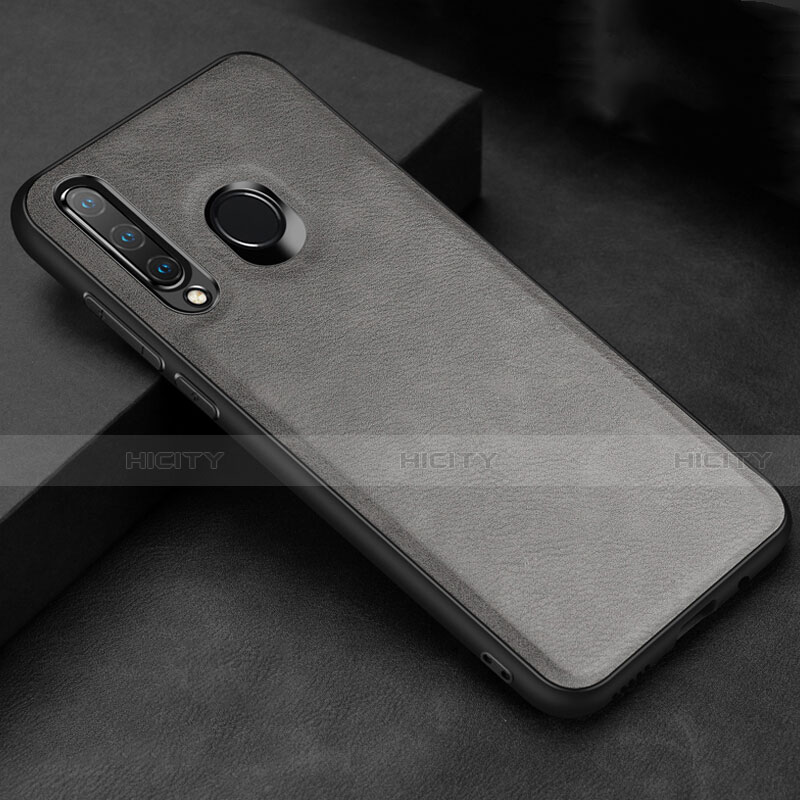 Custodia Lusso Pelle Cover R02 per Huawei P30 Lite Grigio