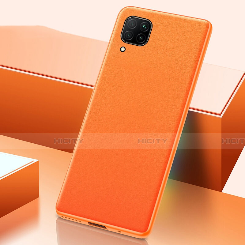 Custodia Lusso Pelle Cover R02 per Huawei P40 Lite Arancione