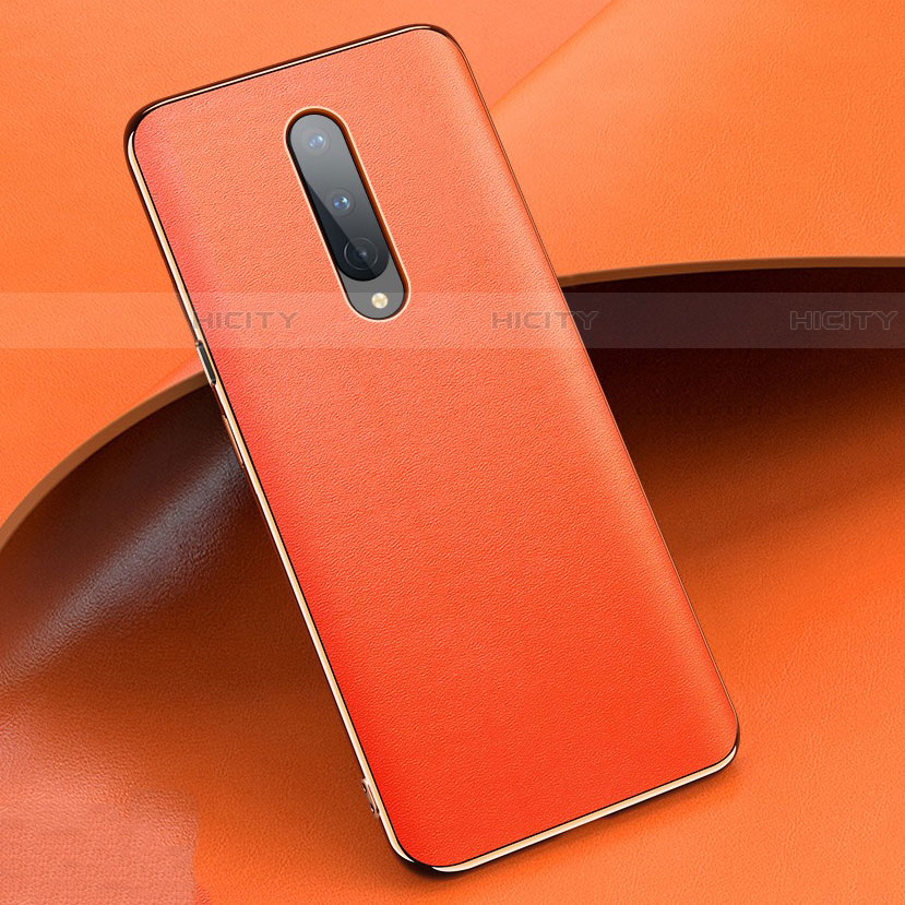 Custodia Lusso Pelle Cover R02 per OnePlus 8 Arancione