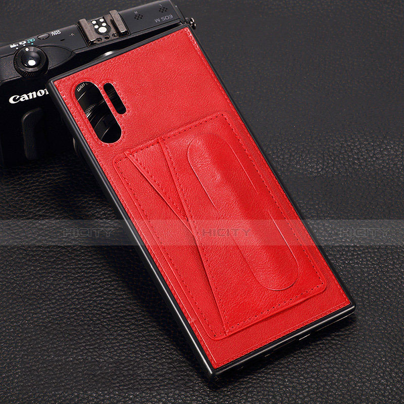 Custodia Lusso Pelle Cover R02 per Samsung Galaxy Note 10 Plus 5G Rosso