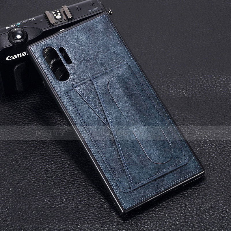 Custodia Lusso Pelle Cover R02 per Samsung Galaxy Note 10 Plus Blu