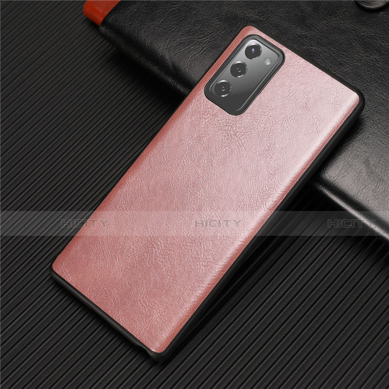 Custodia Lusso Pelle Cover R02 per Samsung Galaxy Note 20 5G Oro Rosa