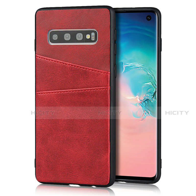 Custodia Lusso Pelle Cover R02 per Samsung Galaxy S10 5G Rosso