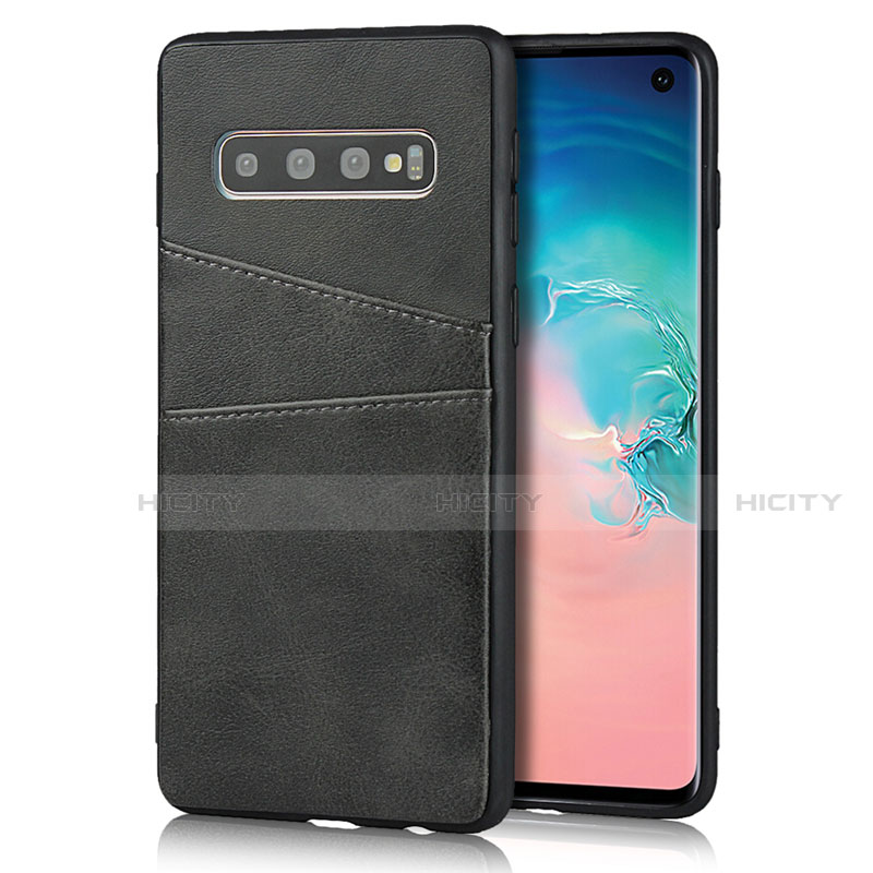 Custodia Lusso Pelle Cover R02 per Samsung Galaxy S10 Nero