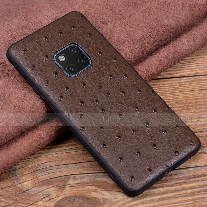 Custodia Lusso Pelle Cover R03 per Huawei Mate 20 Pro Marrone