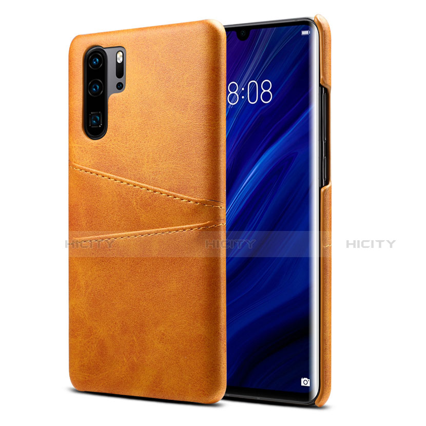 Custodia Lusso Pelle Cover R05 per Huawei P30 Pro Arancione