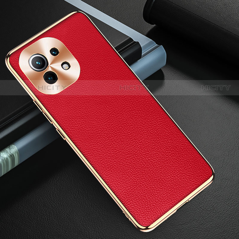 Custodia Lusso Pelle Cover R05 per Xiaomi Mi 11 5G Rosso