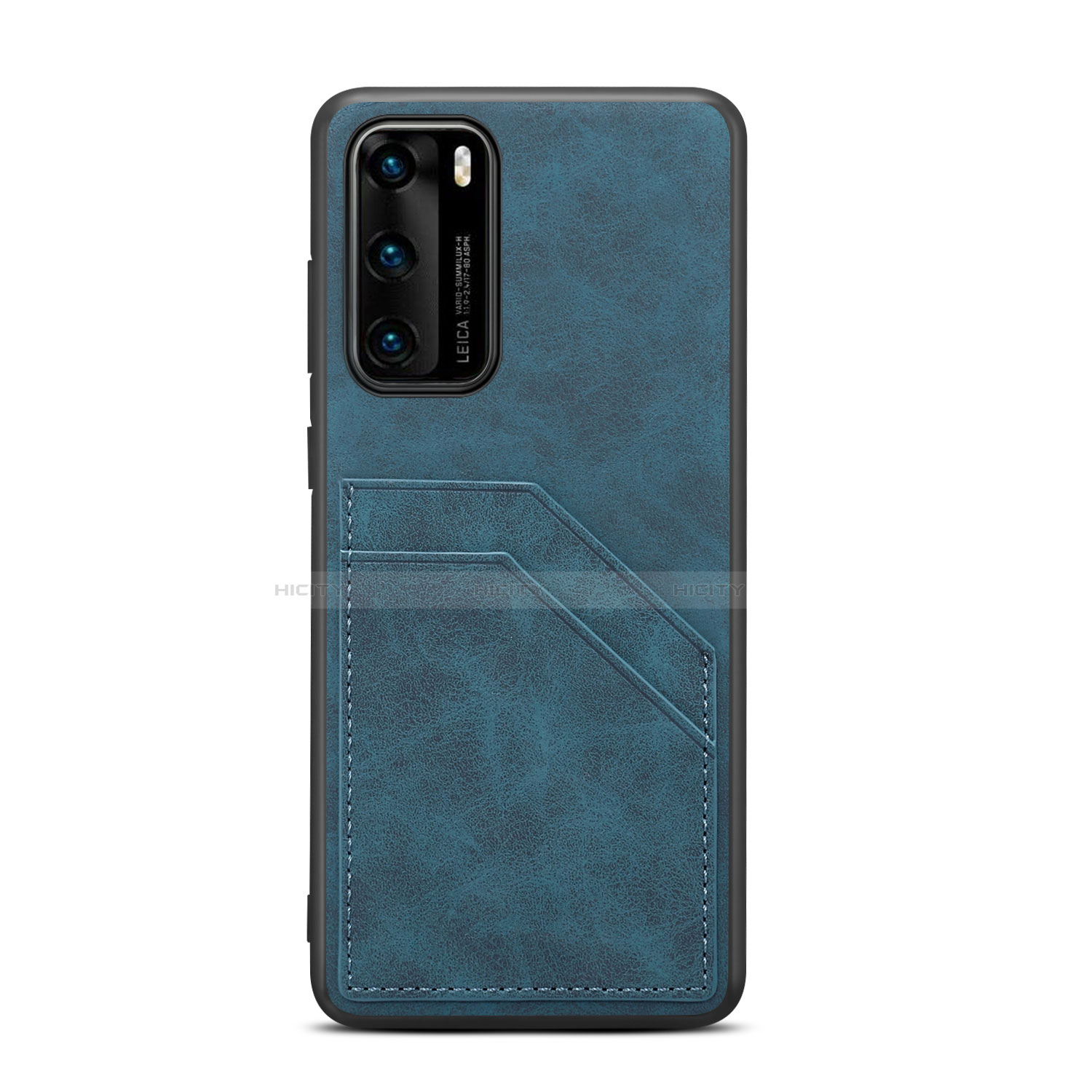 Custodia Lusso Pelle Cover R08 per Huawei P40 Blu