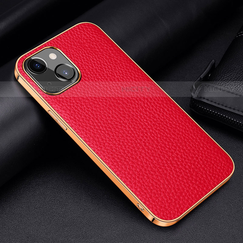 Custodia Lusso Pelle Cover S01 per Apple iPhone 13 Mini Rosso