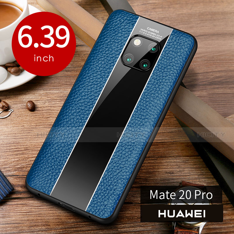 Custodia Lusso Pelle Cover S01 per Huawei Mate 20 Pro Blu