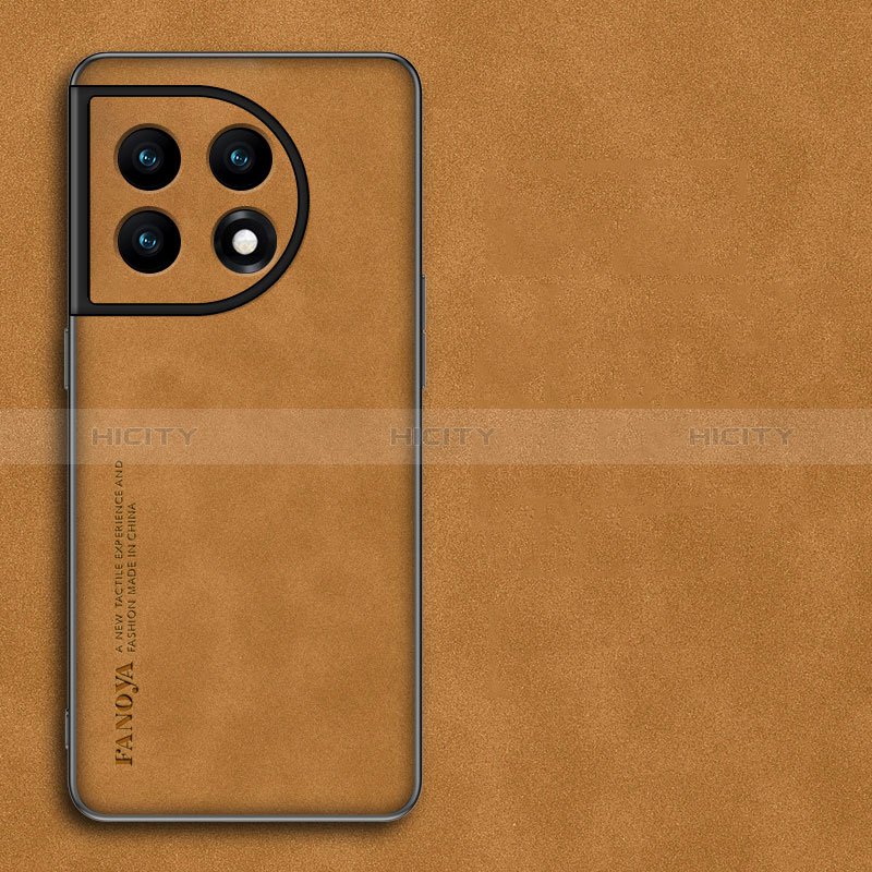 Custodia Lusso Pelle Cover S01 per OnePlus 11 5G Arancione