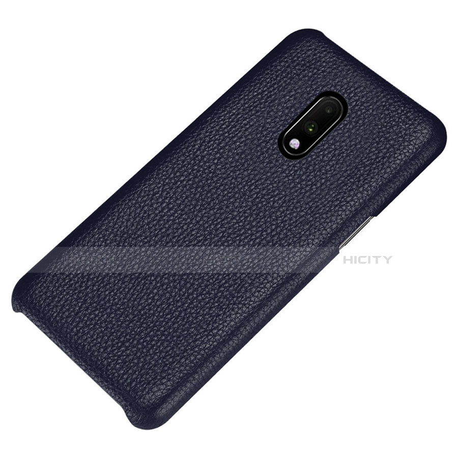 Custodia Lusso Pelle Cover S01 per OnePlus 7 Blu