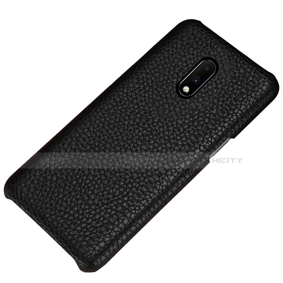 Custodia Lusso Pelle Cover S01 per OnePlus 7 Nero