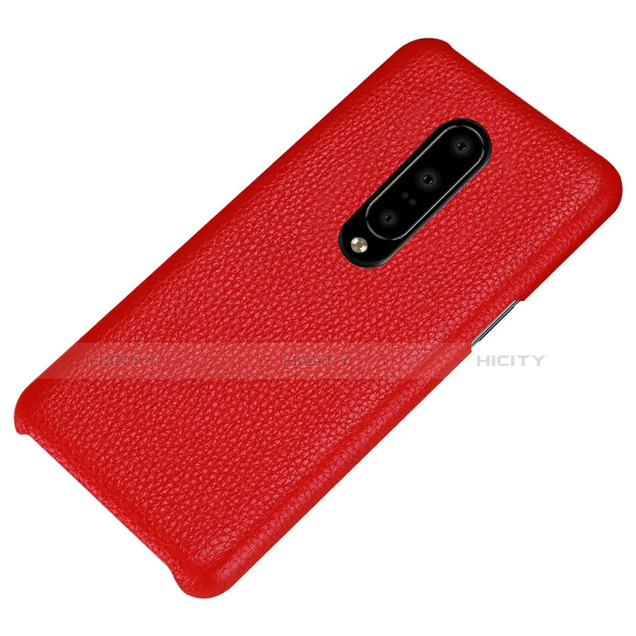 Custodia Lusso Pelle Cover S01 per OnePlus 7 Pro Rosso