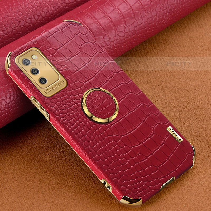 Custodia Lusso Pelle Cover S01 per Samsung Galaxy M02s Rosso