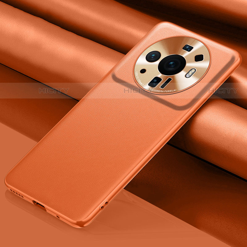 Custodia Lusso Pelle Cover S01 per Xiaomi Mi 12 Ultra 5G Arancione