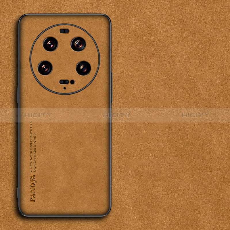 Custodia Lusso Pelle Cover S01 per Xiaomi Mi 13 Ultra 5G Arancione