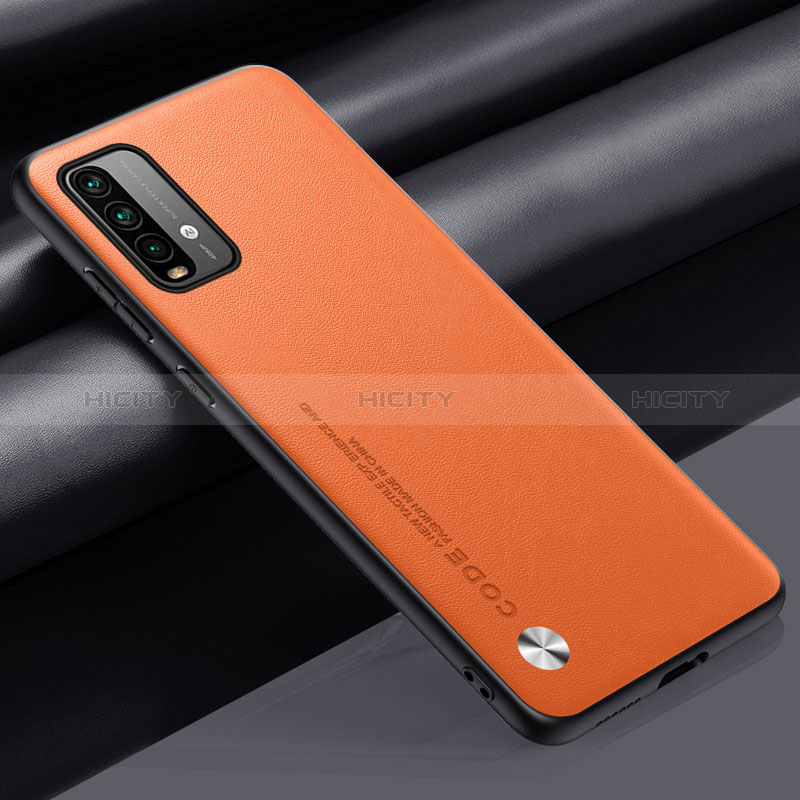 Custodia Lusso Pelle Cover S01 per Xiaomi Redmi 9T 4G Arancione