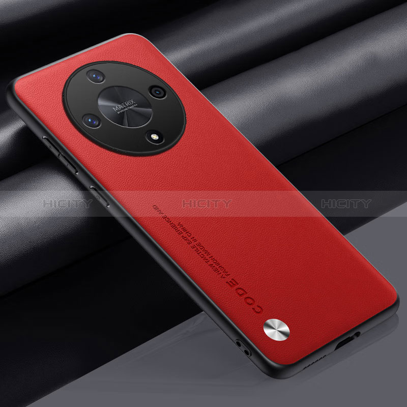Custodia Lusso Pelle Cover S02 per Huawei Honor X9b 5G Rosso