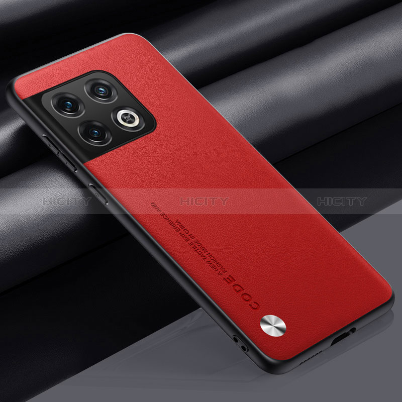 Custodia Lusso Pelle Cover S02 per OnePlus 10 Pro 5G Rosso