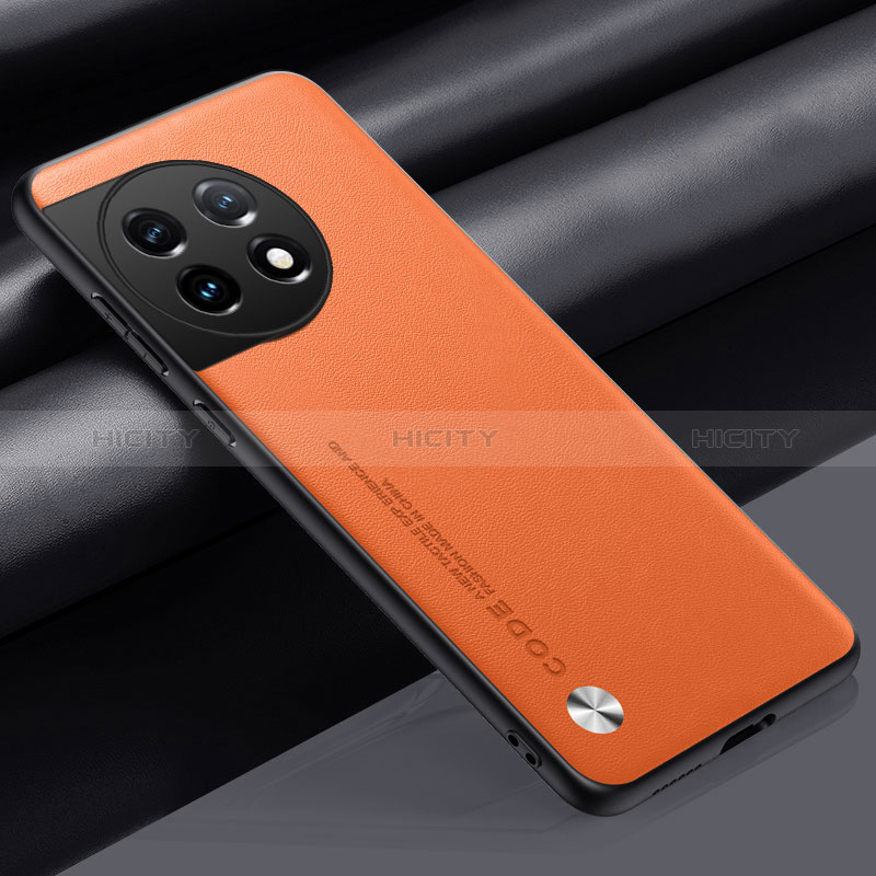 Custodia Lusso Pelle Cover S02 per OnePlus Ace 2 Pro 5G Arancione