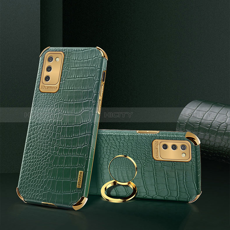 Custodia Lusso Pelle Cover S02 per Samsung Galaxy A02s Verde