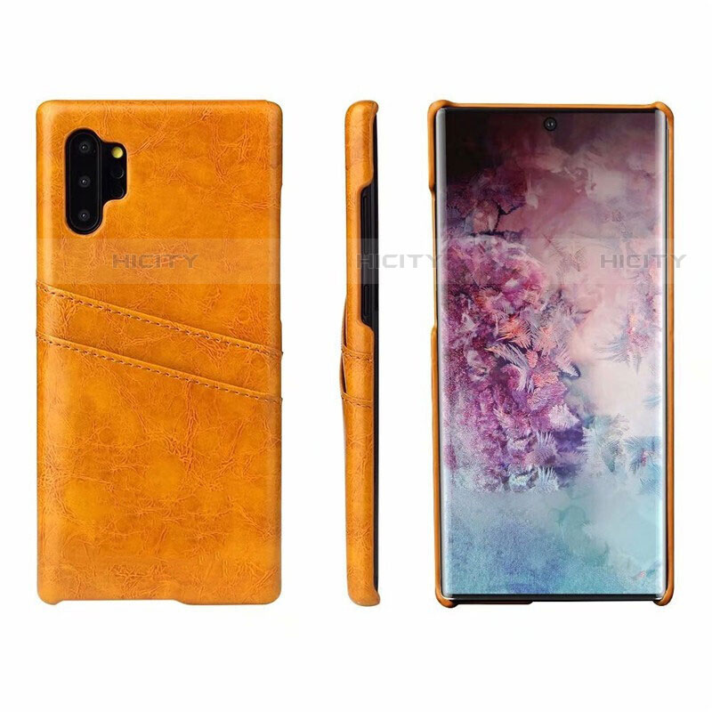Custodia Lusso Pelle Cover S02 per Samsung Galaxy Note 10 Plus 5G Arancione