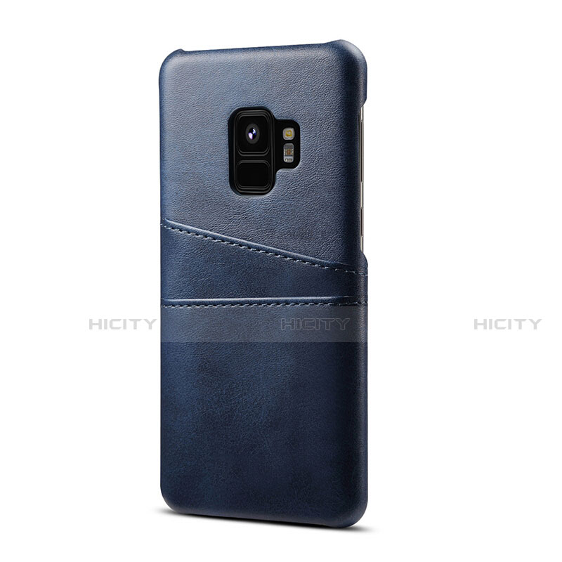 Custodia Lusso Pelle Cover S02 per Samsung Galaxy S9 Blu